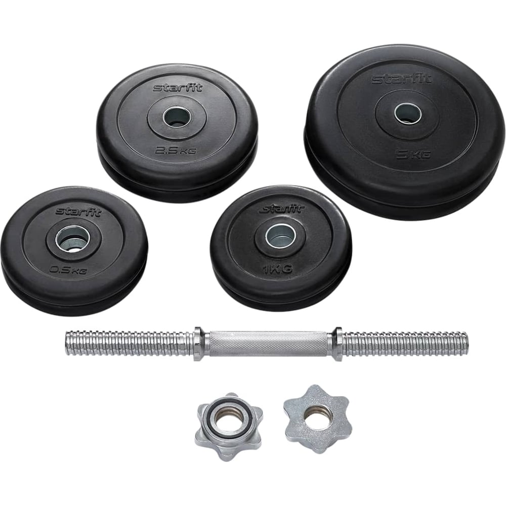 Изображение товара Разборная обрезиненная гантель Starfit DB-716 20 кг