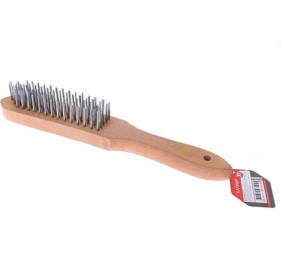 Изображение товара Металлическая 5-рядная Щетка деревянная ручка Калибр 00000041886