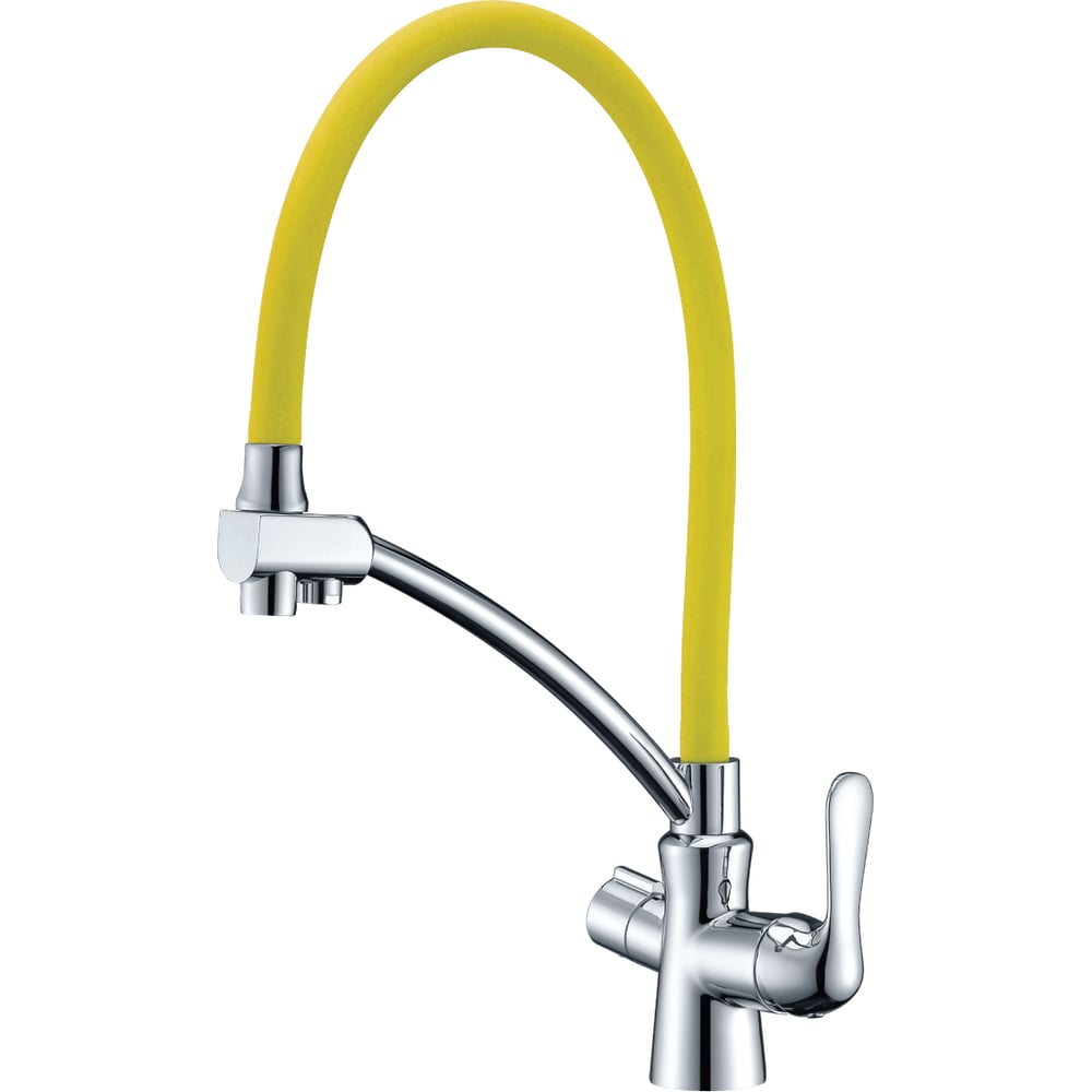 фото Смеситель lemark comfort для кухни с подключением к фильтру с питьевой водой lm3070c-yellow