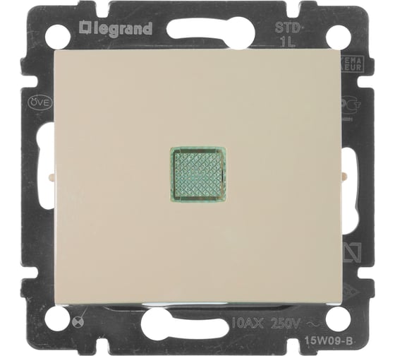 Изображение товара Выключатель Legrand DIY Valena Крем 1-клавишный с подсветкой 695601