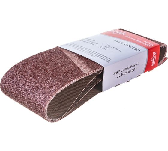 Изображение товара Лента шлифовальная (3 шт; 75х457 мм; P60) Elitech 1110.006100