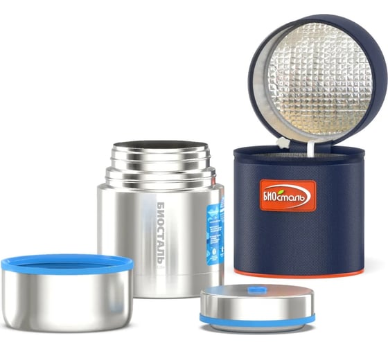 Изображение товара Термос для еды Biostal Авто 0.5 литра, с термочехлом, медный NRP-500