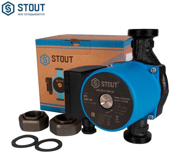 Изображение товара Циркуляционный насос STOUT spc-0010-2560180 25/60-180 RG0092GAG2QEV7
