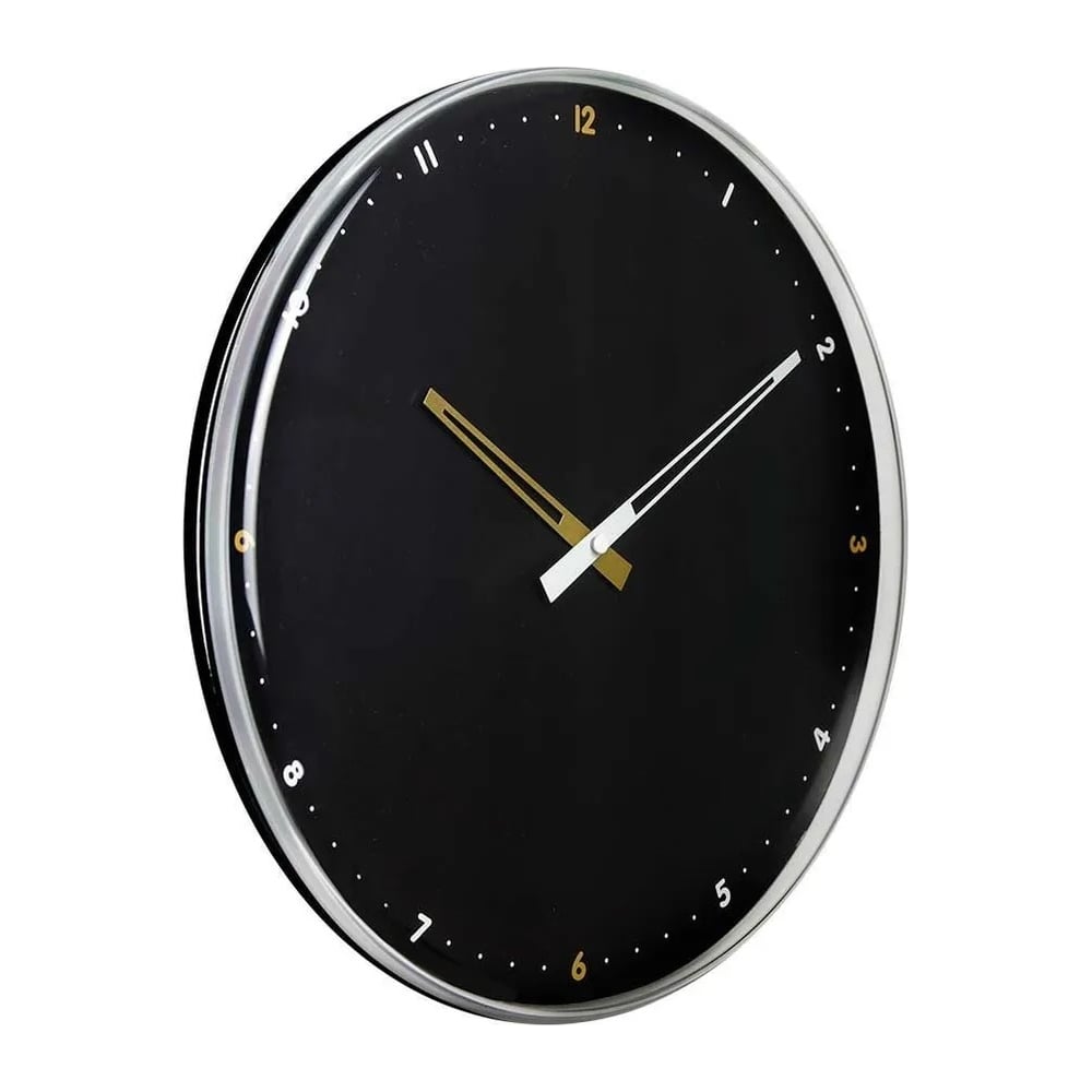 Изображение товара Настенные часы TROYKATIME Тройка 52000573 кварцевые черный корпус с белыми цифрами