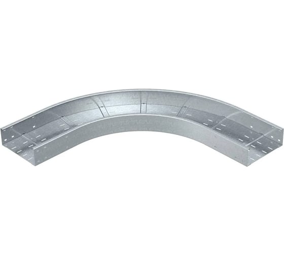 Изображение товара Угловая секция OBO Bettermann 90° WRB 90 140 FS, к лоткам для больших расстояний, R=500 мм, h=110 мм, B=400 мм, сталь, конвейерный цинк 6098312