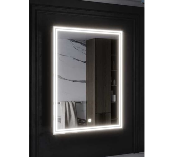 Изображение товара Зеркало-шкаф SANTREK HOME с LED подсветкой правое "ПЕРСЕЙ" 500x800мм 319297