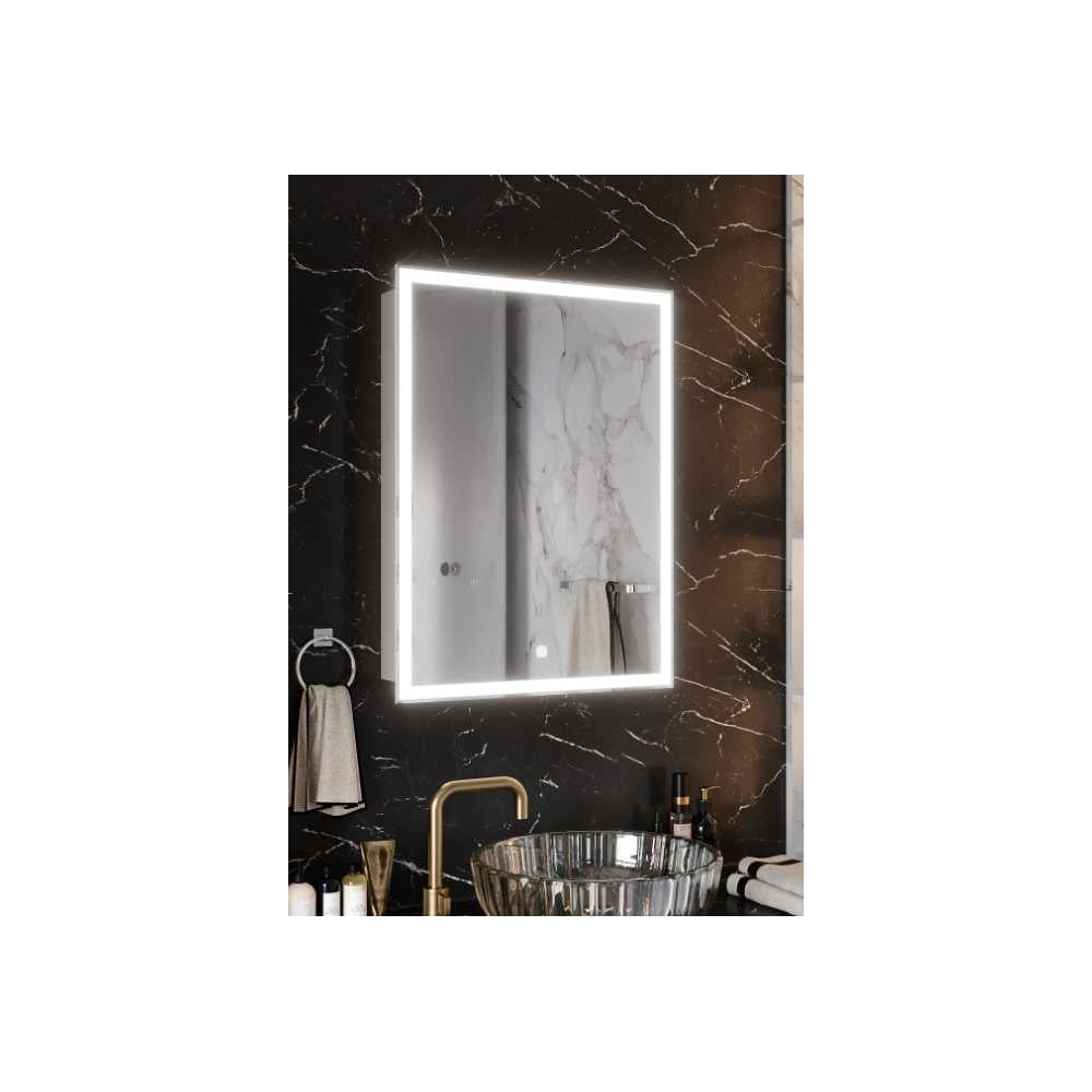 Изображение товара Зеркало-шкаф SANTREK HOME с LED подсветкой 600x800 мм