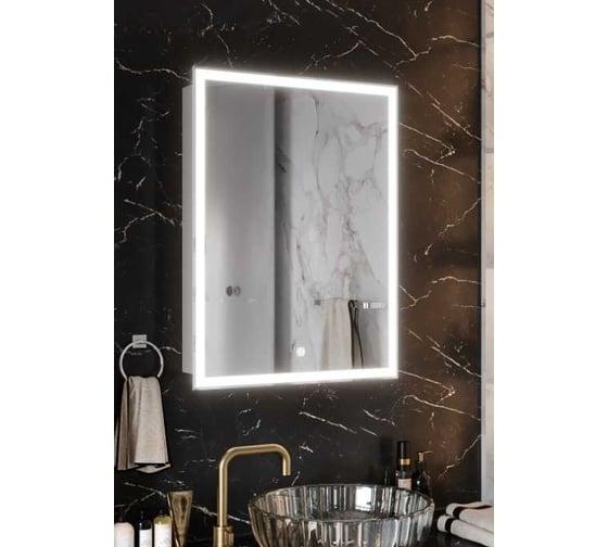 Изображение товара Зеркало-шкаф SANTREK HOME с LED подсветкой правое "ФЕНИКС" 600x800мм 319295