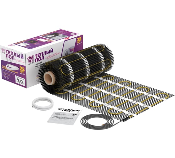 Изображение товара Теплый пол OneKeyElectro нагревательный мат под ламинат/плитку/линолеум: 8 кв. м (1200 Вт). 2284483