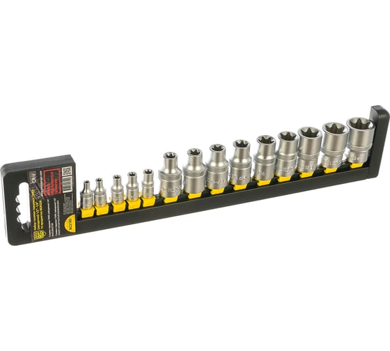 Изображение товара Набор головок торцевых TORX (14 предметов; 1/2DR- 1/4DR) BERGER BG2165