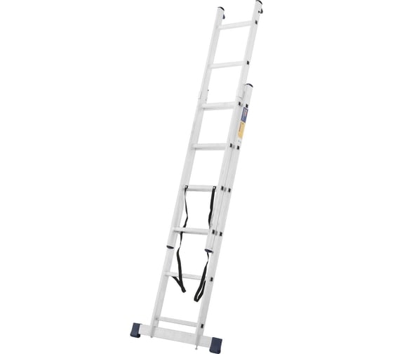 Изображение товара Лестница ТУНДРА двухсекционная, алюминиевая, 6 ступеней 7533877