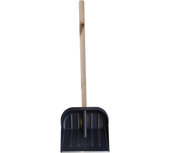 Изображение товара Лопата пластиковая ООО Агростройлидер №6 460x400мм с оцинкованной планкой с деревянным черенком 1200мм в сборе СНЕГ-01.19.2