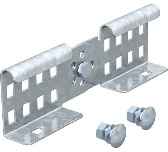 Изображение товара Соединитель OBO Bettermann LGVG 60 FT, шарнирный, для лестничных лотков, L=210, сталь, горячий цинк (10 штук/упаковка) 6208944