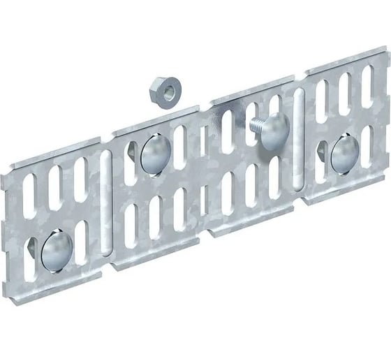 Изображение товара Соединитель OBO Bettermann RWVL 60 FS RU, продольный/угловой, для листовых лотков LKS, L=200, сталь, конвейерный цинк 10 шт 6067117