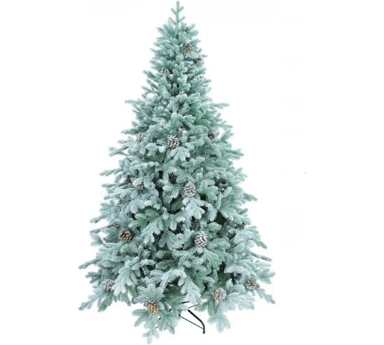 Изображение товара Ель BEATREES Камелия зеленая заснеженная с шишками 1.9 м 1035219