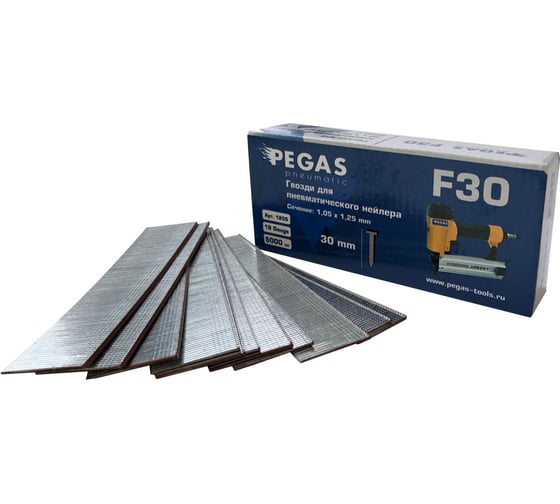 Изображение товара Отделочные гвозди Pegas pneumatic F30 длина 30 мм, 5000 шт. 1205