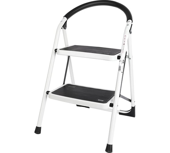 Изображение товара Стальная двухступенчатая стремянка DELI dl509012 макс.высота 460мм, до 150кг, прорезиненные ступени 360x270мм 123213