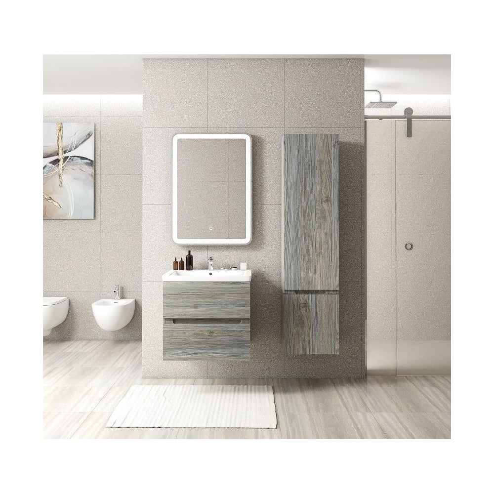 Изображение товара Подвесной шкаф Art&Max TECHNO фасады асимметричные Сосна 400x300x1600