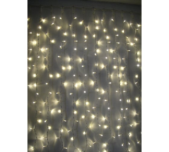 Изображение товара Гирлянда-бахрома КОСМОС 1,8x0,5м, 48LED, IP20, возможность соединения до 3шт от 220V, KOC_CUR-V21