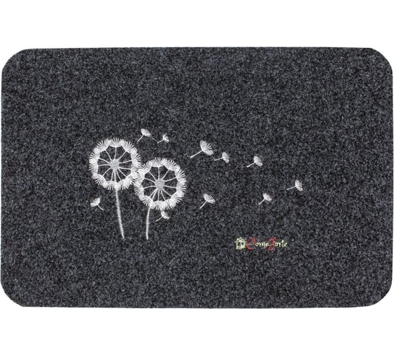 Изображение товара Влаговпитывающий коврик ComeForte «ВЕЛЮР» Одуванчик 50x80см Серый TCLR/W-1005