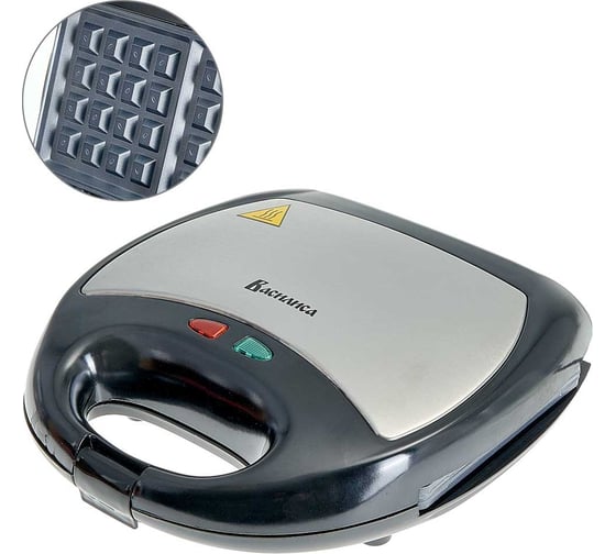 Изображение товара Вафельница Василиса Венская ВА-5400 нержавеющая сталь, 750 Вт, антипригарное покрытие, 23.5х22.5 см Р1-00013492