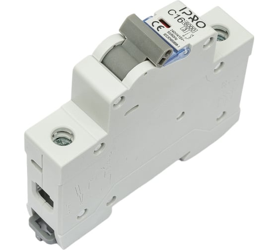 Изображение товара Автоматический выключатель IPRO 1фаза 16а 6кА 13446