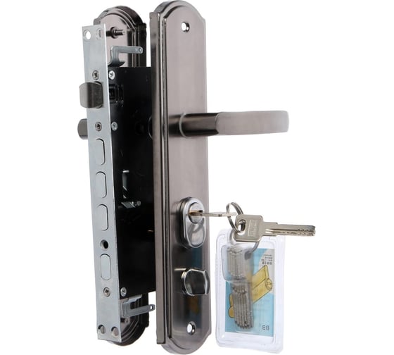 Изображение товара Комплект замка для китайской двери ТУНДРА R2L, с ц/м, с ручками, левый 2921800