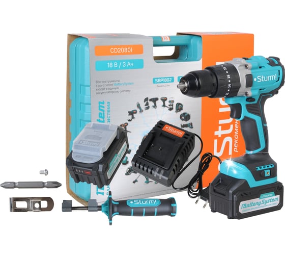 Изображение товара Аккумуляторный шуруповерт Sturm CD2080I