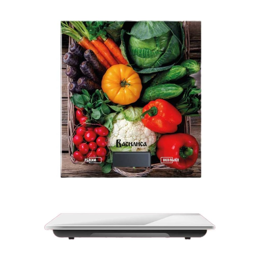 Изображение товара Настольные электронные весы ВАСИЛИСА ВА-021 для кухни с сенсорным управлением