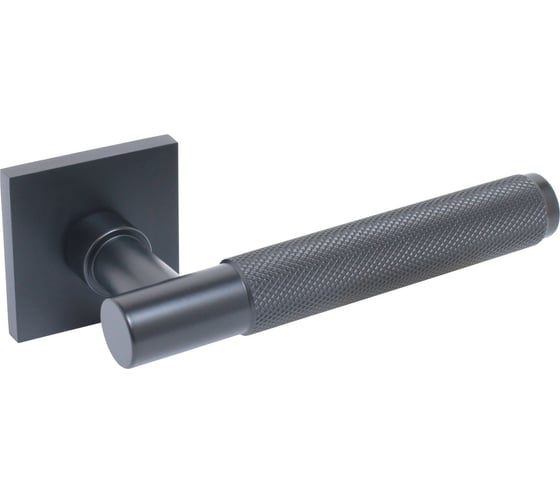 Изображение товара Комплект ручек для металлических дверей БУЛАТ РФ 02.02 ФЕРОНА матовый черный 14948