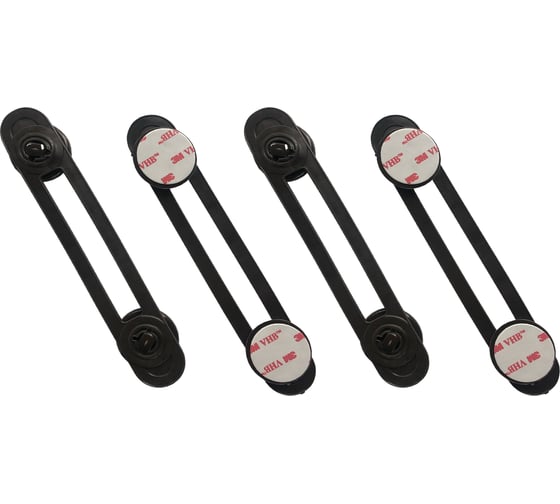 Изображение товара Гибкий фиксатор, блокиратор для холодильника, СВЧ, крышки унитаза 100 Baby Safety 4 шт., венге, скотч в комплекте 4670006471072