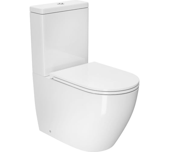 Изображение товара Унитаз-компакт D&K безободковый Matrix сиденье микролифт, белый 630365840 DT1397016