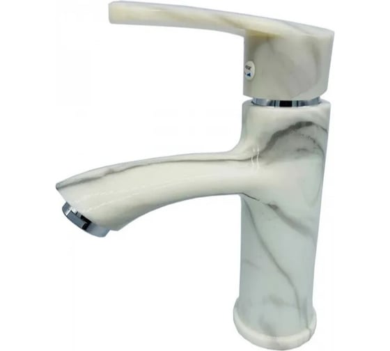 Изображение товара Смеситель для раковины FASHUN из пластика, с литым изливом, матовый хром, однорычажный кран для умывальника PL1003-26