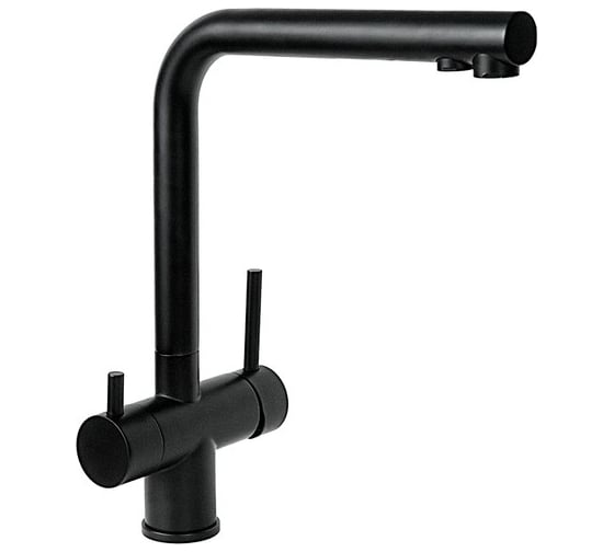 Изображение товара Смеситель для кухни Славен с подключением к фильтру для питьевой воды, черный СЛ-ОД-Д77