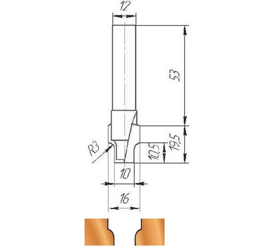 Изображение товара Фреза МебельДрев ФК 0307-12