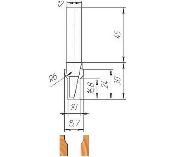 Изображение товара Фреза МебельДрев ФК 0216-12