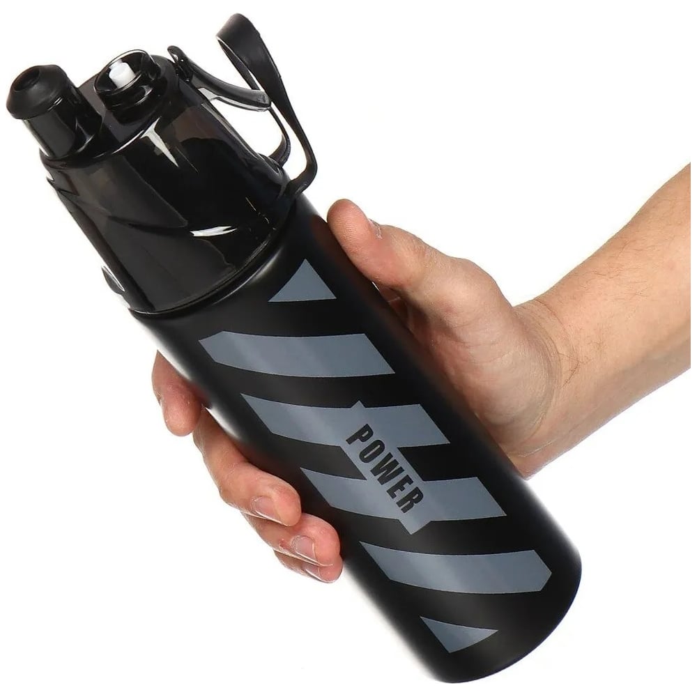 Изображение товара Термобутылка DANIKS SL-099 0.5 л с распылителем черная/серая