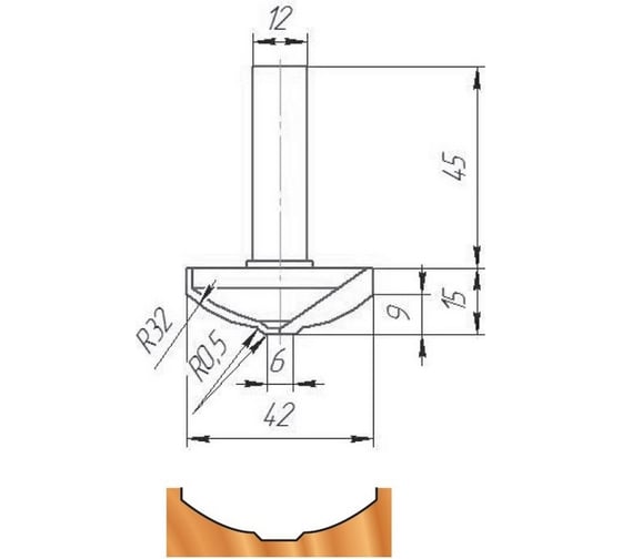 Изображение товара Фреза МебельДрев ФК 0513-12
