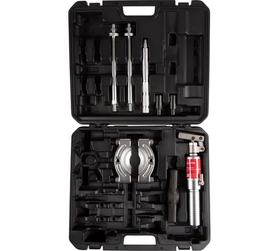 Изображение товара Гидравлический съемник подшипников МАСТАК 6 т, 28-150 мм, сегментного типа, с совмещенным насосом 104-19706