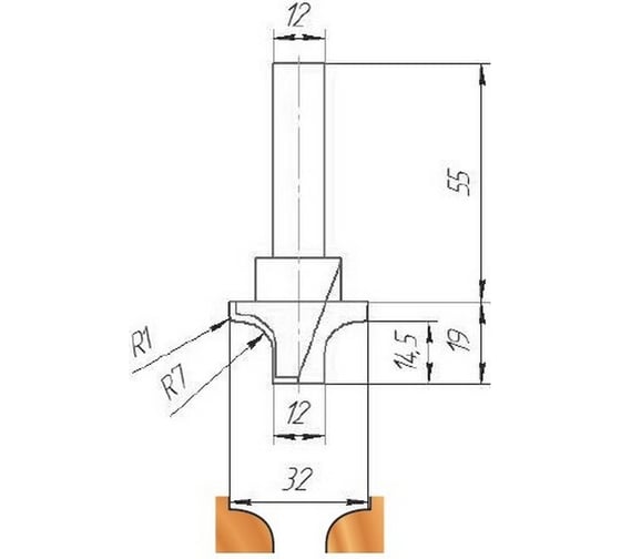 Изображение товара Фреза МебельДрев ФК 0614-12