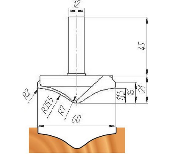 Изображение товара Фреза МебельДрев ФК 0857-12
