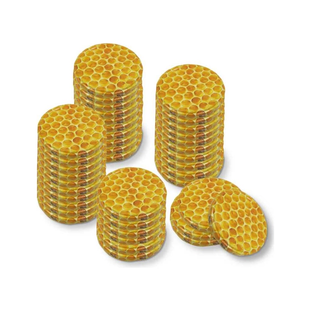 Изображение товара Набор крышек ЛЕТО твист-офф d82 мм 40 шт медовая герметичная крышка