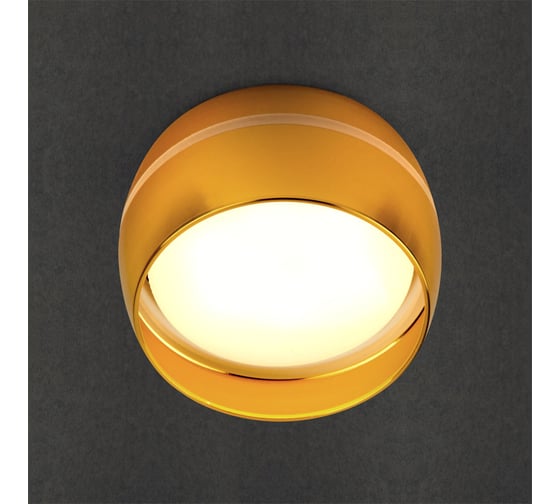 Изображение товара Накладной светильник General Lighting Systems металлический спот GX53, 90х50мм, чаша с боковым рассеивателем, золотой, IP20 GWL-GX53-M-IP20 661340