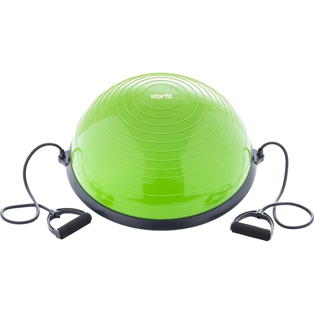 Изображение товара Полусфера Starfit BOSU GB-501 с эспандерами, зеленая, насос, прочность до 300 кг