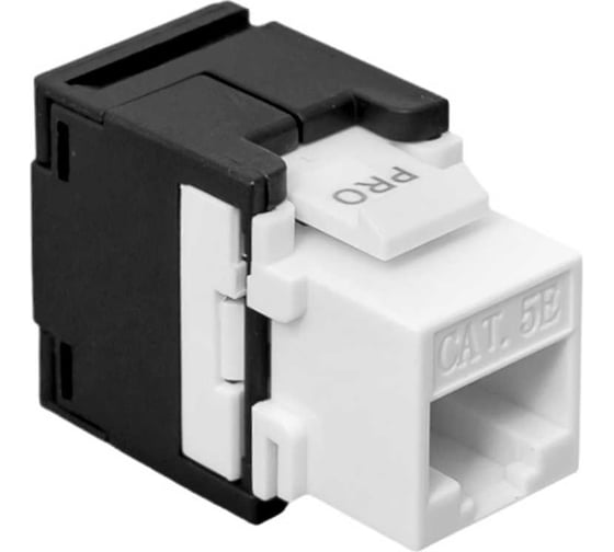 Изображение товара Модуль Keystone EKF teracom pro cat.5e неэкранированный 110 idc 180 градусов самозажимной (toolless) черный TRP-KSTN-T180D-5EUTP-BLK