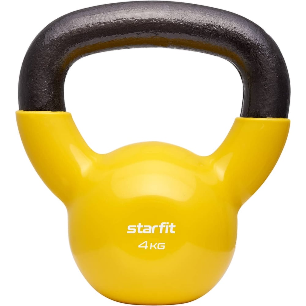 Изображение товара Виниловая гиря Starfit DB-401 4 кг желтый для домашних тренировок