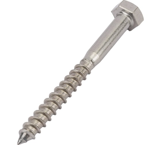 Изображение товара Сантехнический шуруп Insparion DIN 571 с шестигранной головкой, 8x80 мм, нержавеющая сталь, 2 шт. С1-00001048