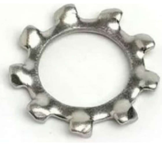 Изображение товара Стопорная (пружинная) шайба Insparion DIN 6797 А, нержавеющая А2, с внешними зубцами,  4.3 мм, 10 шт. С1-00001037