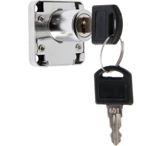 Изображение товара Мебельный замок ТУНДРА 138-22, прямой ригель, корпус ЦАМ, 2 ключа 1874257