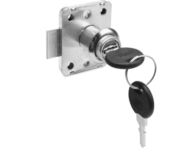 Изображение товара Мебельный замок ТУНДРА оцинкованный, 2 английских ключа 5078978